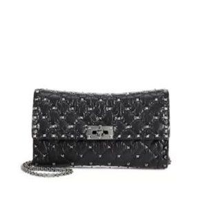 Valentino Garavani Rockstud Spike Leather Crossbody Clutch